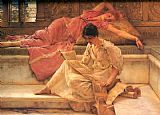 Sir Lawrence Alma-tadema Canvas Paintings - The Favourite Poet